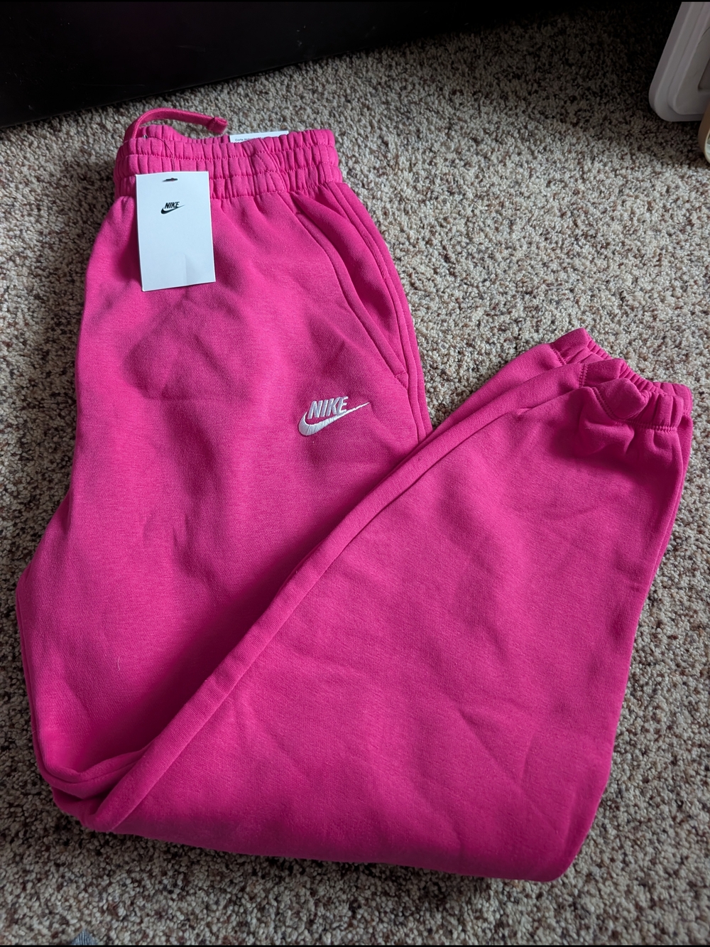 Nike Kids Bright Pink Fleece Joggers